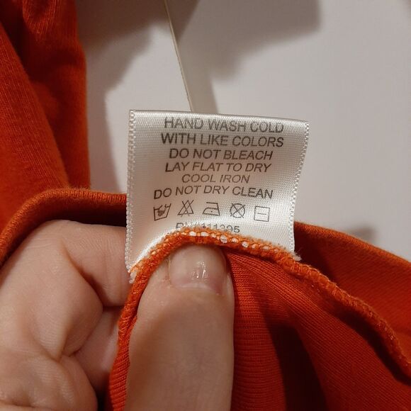 Tory Burch Orange Half Button Short Sleeve Womens Polo Shirt Size S - Picture 5 of 8